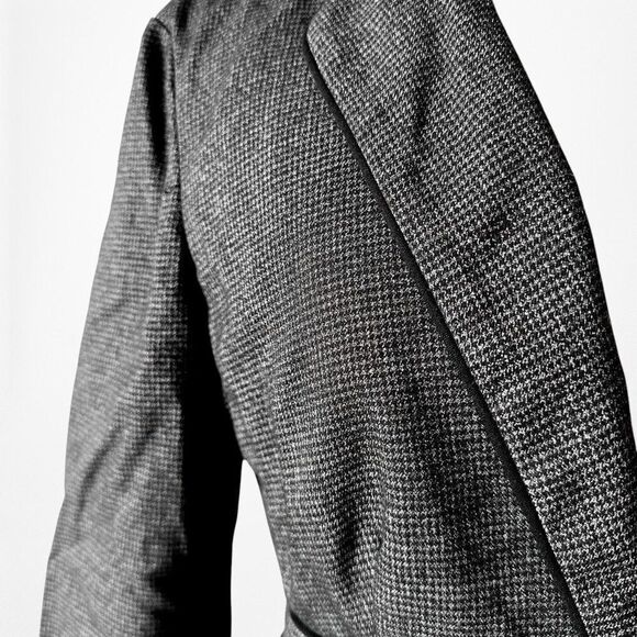 Vintage Y2K Iz Byer Gray Houndstooth Cropped Button Front Blazer Size XS/S - Picture 8 of 8